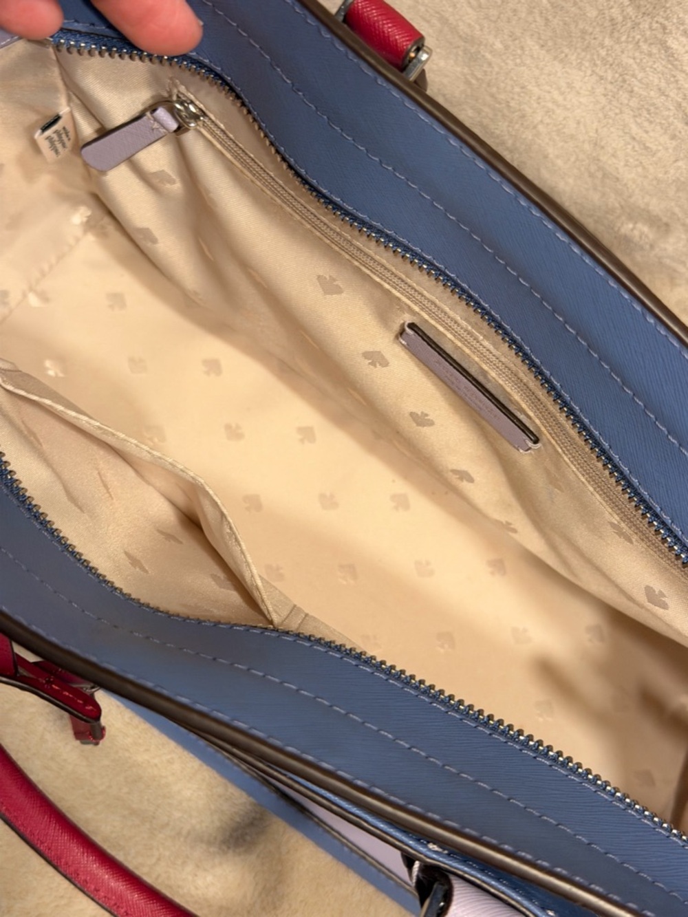 Kate Spade Staci Medium Satchel Colorblock Saffiano Leather Crossbody NWOT - Picture 5 of 7